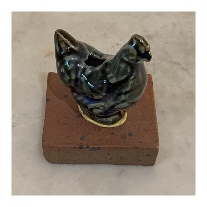 Antique French Rooster Pen Holder