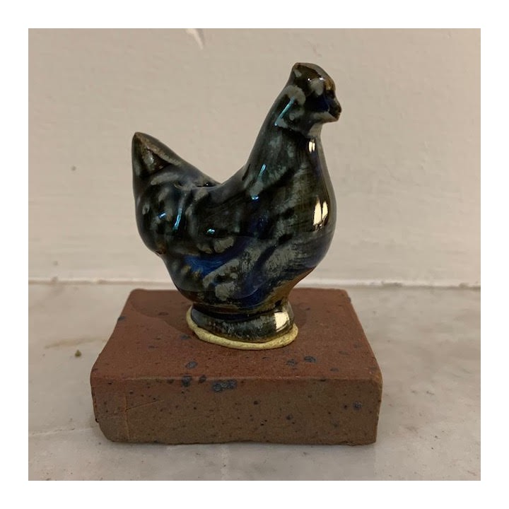 Antique French Rooster Pen Holder