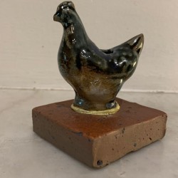 Antique French Rooster Pen Holder