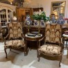 C19th French Walnut Pair of Domed backed Fauteuils