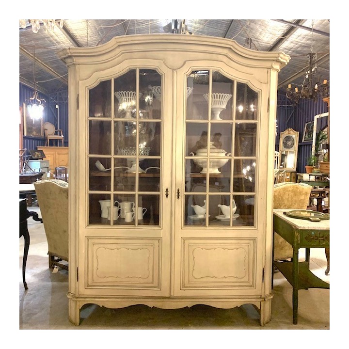 C19th French Cabinet Louis XV Painted Finish