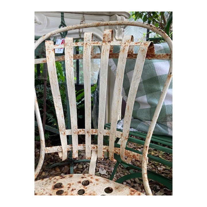C1900 Pair of French Garden Chairs as found