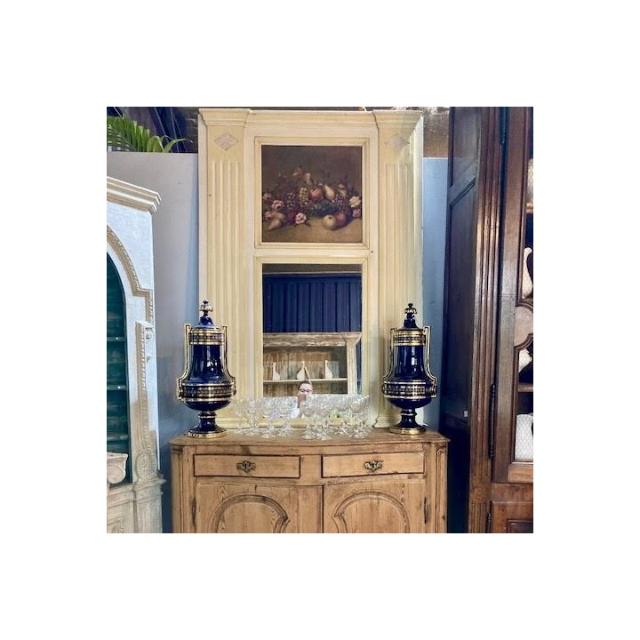 C19th French Directoire Mirror featuring Still Life