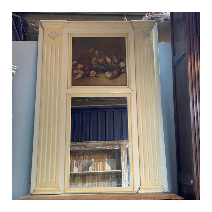 C19th French Directoire Mirror featuring Still Life