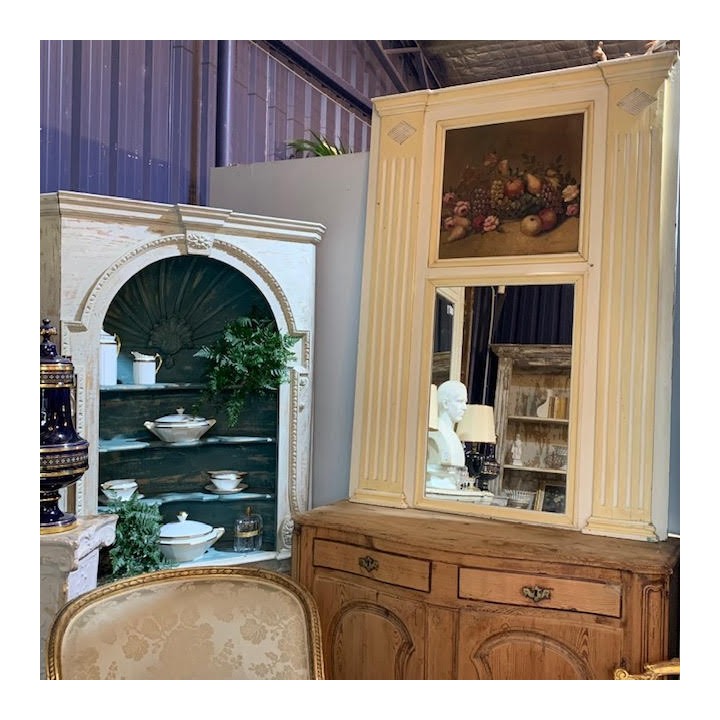 C19th French Directoire Mirror featuring Still Life