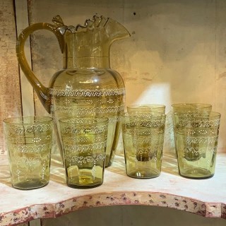 C19th Napoleon III Jug and 6 Glasses