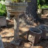 C1920 Faux Bois Pedestal and Jardiniere