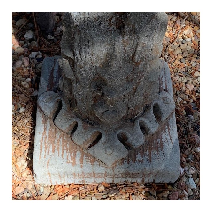 C1920 Faux Bois Pedestal and Jardiniere
