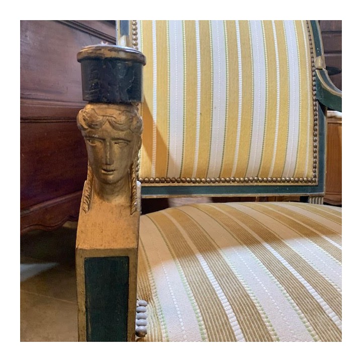 C19th Pair of Empire C1820 Armchairs