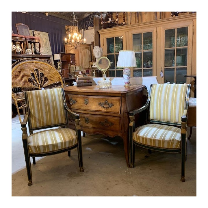 C19th Pair of Empire C1820 Armchairs