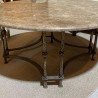 French C1940 Iron Base Coffee Table with Marble top