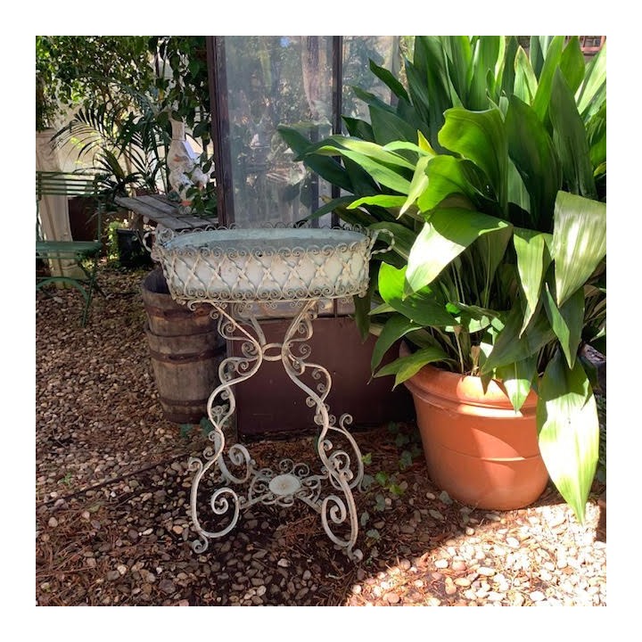 Early C20th French Wrought Iron Standing Jardiniere