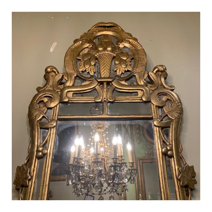 C18th French Gilt Mirror Louis XVI