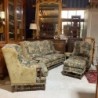 SOLD French Vintage Tapestry Sofa with Pair of Fauteuils and Ottoman