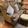 SOLD French Vintage Tapestry Sofa with Pair of Fauteuils and Ottoman
