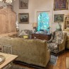 SOLD French Vintage Tapestry Sofa with Pair of Fauteuils and Ottoman