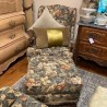 SOLD French Vintage Tapestry Sofa with Pair of Fauteuils and Ottoman