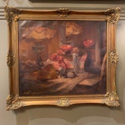C1900 French Oil on Canvas...
