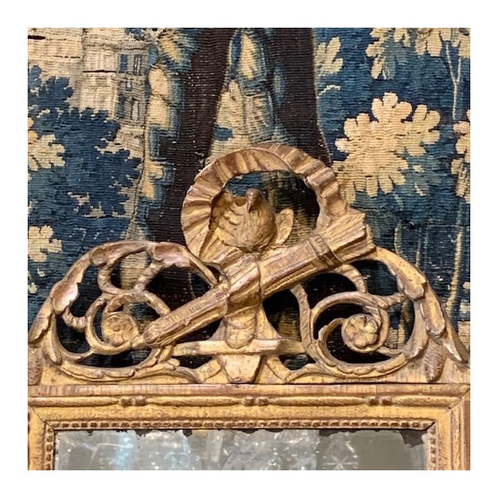 C18th Louis XVI Period Gilded Mirror 780 X 420