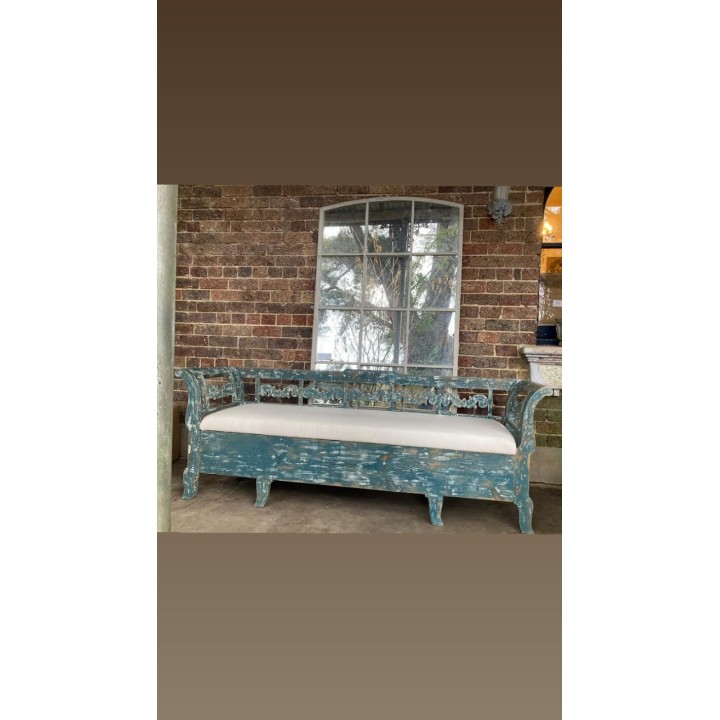 C19th Swedish Blue Bench