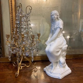 C1900 French Statue of a Girl