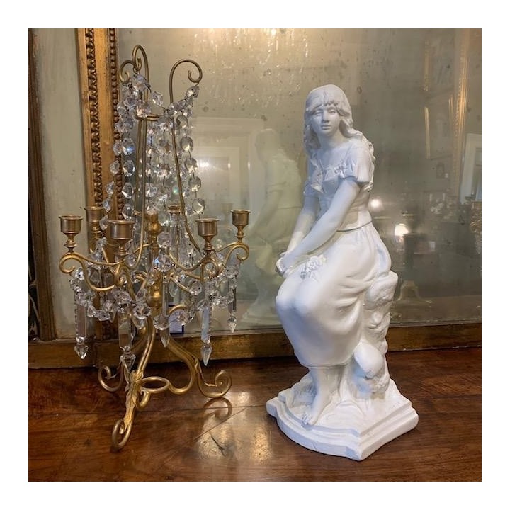 C1900 French Statue of a Girl