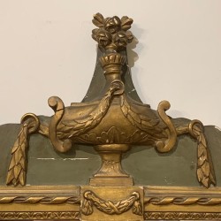 SOLD C18th French Water Gilding and Green Painted Finish Mirror
