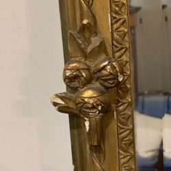 SOLD C18th French Water Gilding and Green Painted Finish Mirror