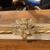 SOLD C18th French Water Gilding and Green Painted Finish Mirror