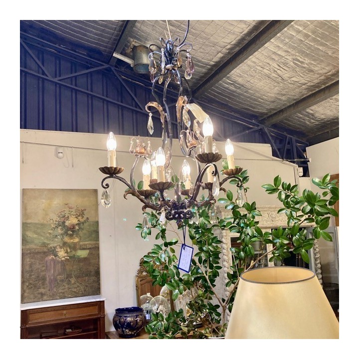 C19th French Crystal Chandelier 900 x 700