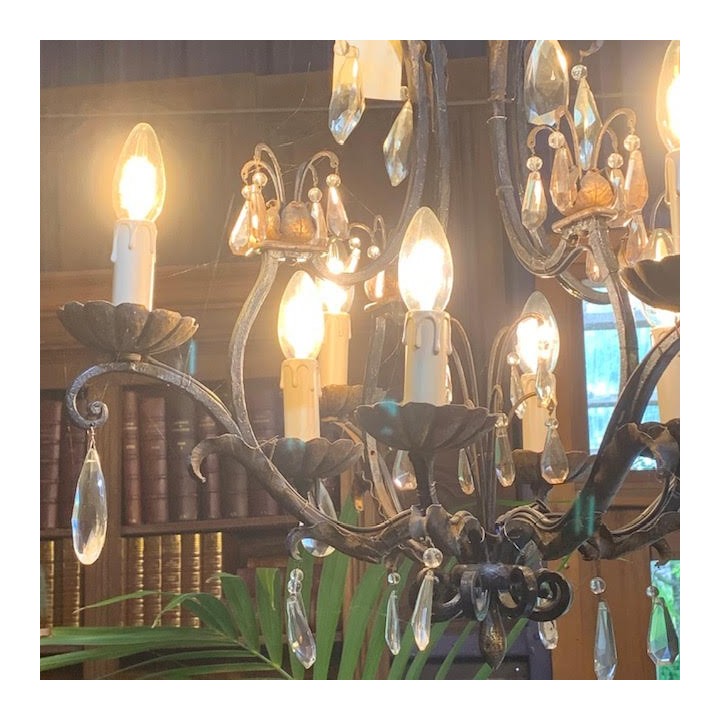 C19th French Crystal Chandelier 900 x 700