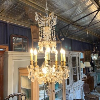 C19th French Crystal Chandelier
