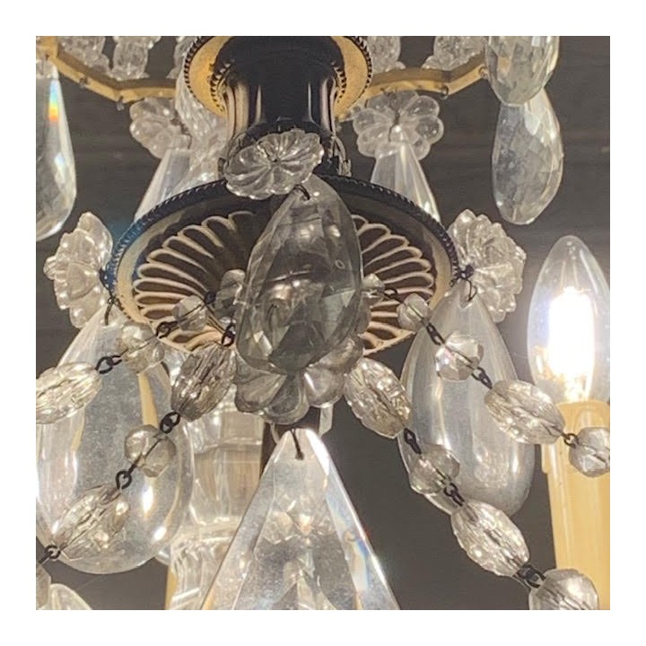 C19th French Crystal Chandelier