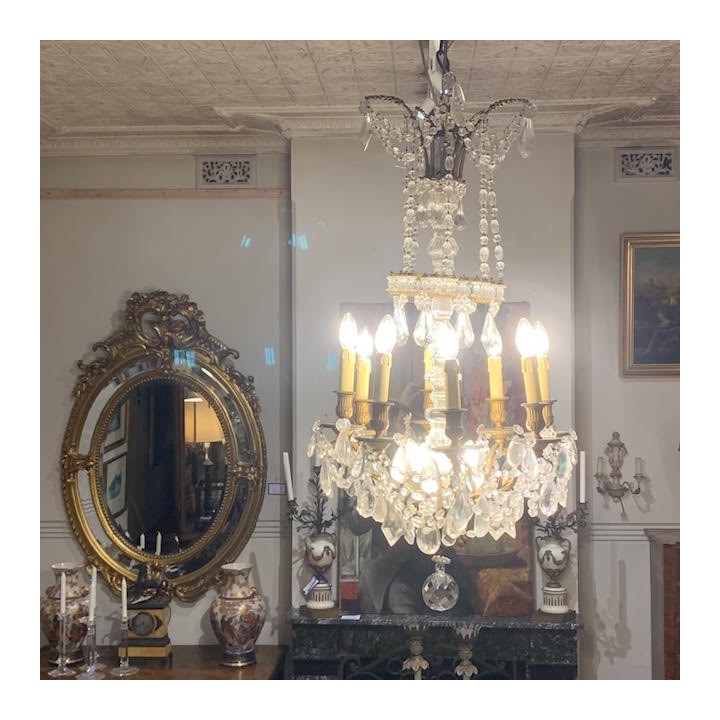 C19th French Crystal Chandelier