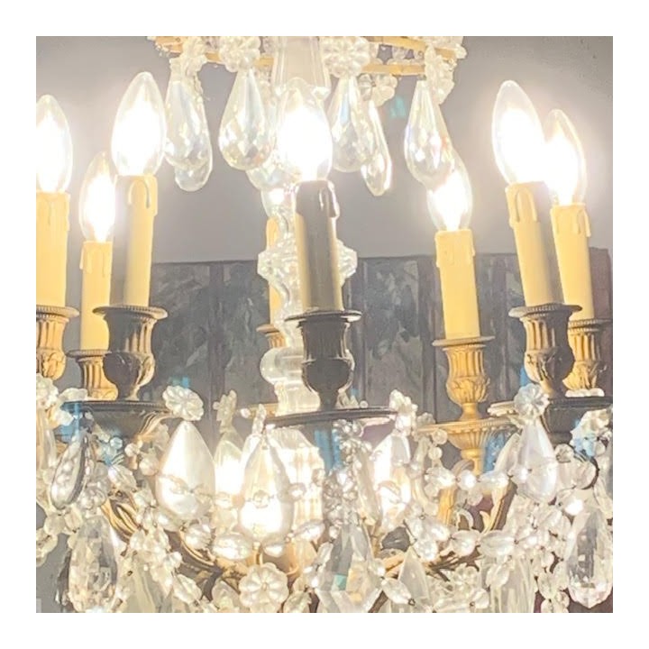 C19th French Crystal Chandelier