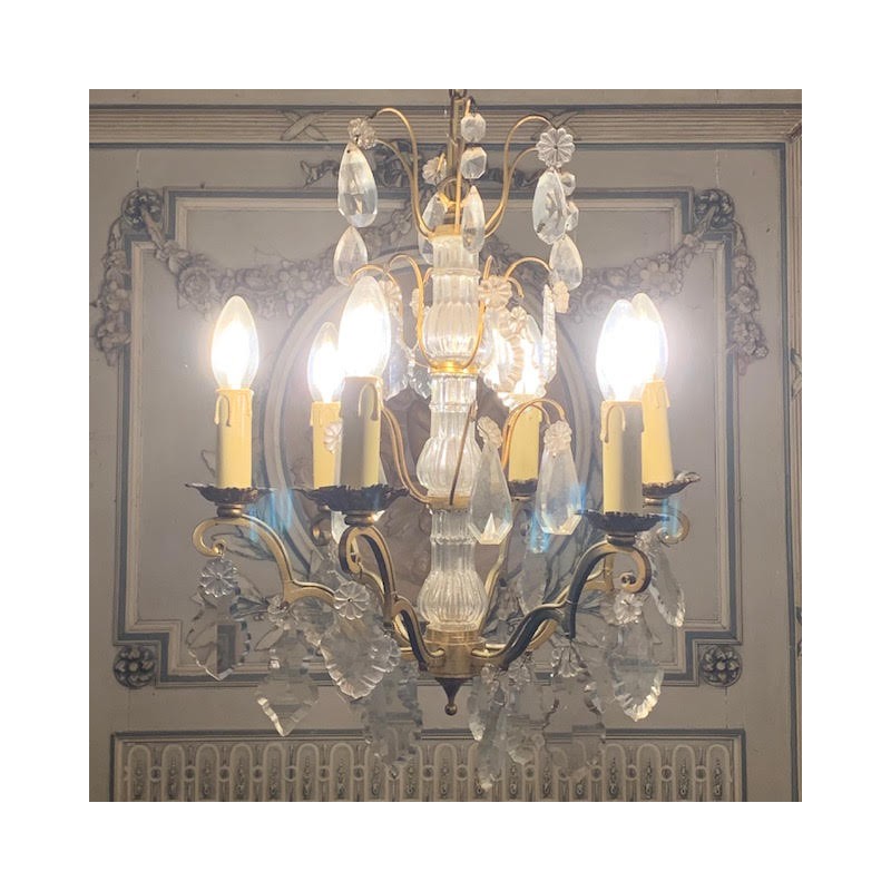 C1940 French Crystal Chandelier