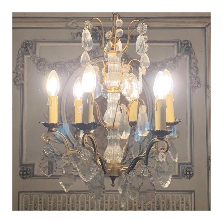 C1940 French Crystal Chandelier