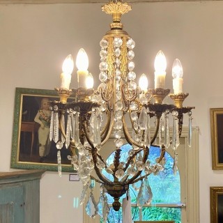 C1900 French Crystal Chandelier