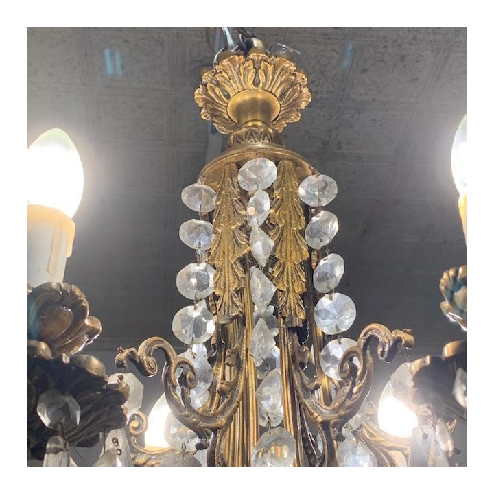 C1900 French Crystal Chandelier