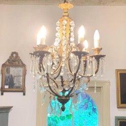C1900 French Crystal Chandelier