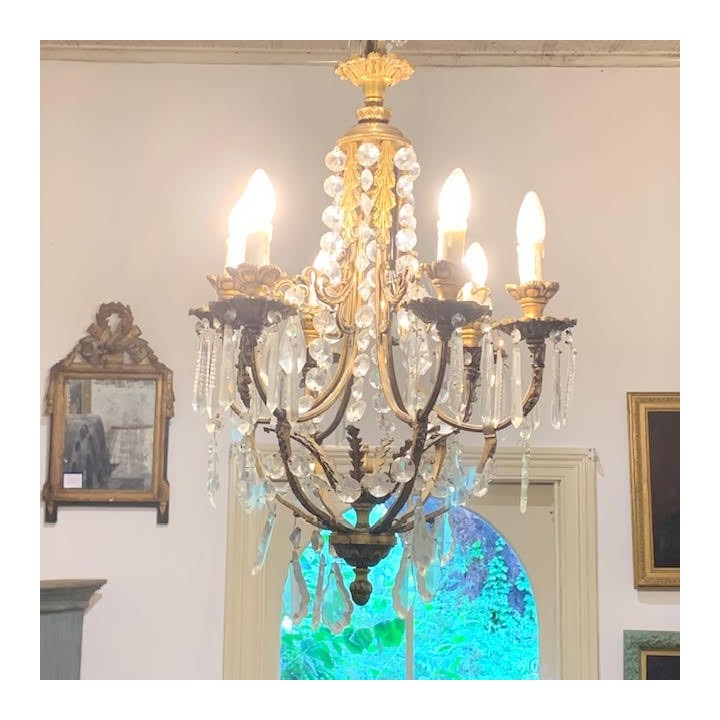 C1900 French Crystal Chandelier