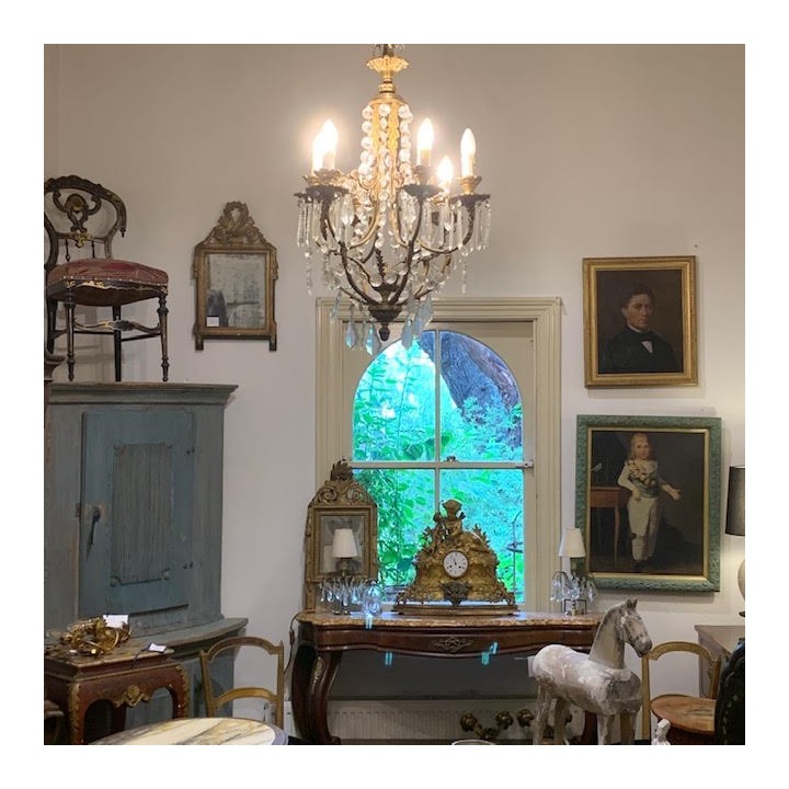 C1900 French Crystal Chandelier