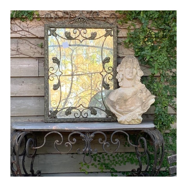 French Circa 1940 Garden Mirror