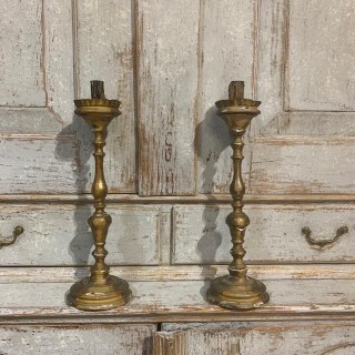 C19th Pair of Pique Cierge