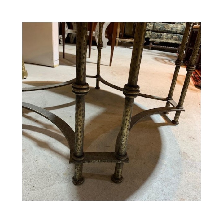 HOLD French C1940 Iron Base Coffee Table with Marble top
