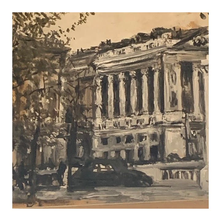 C1940 French Oil on Canvas