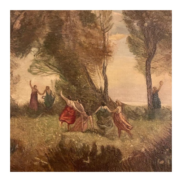 French Oil on Canvas Dance
