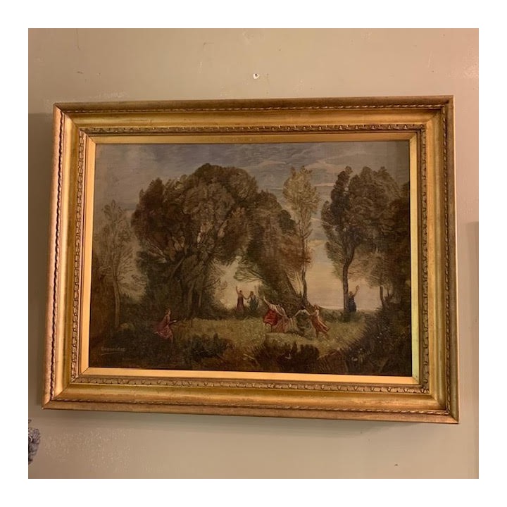 French Oil on Canvas C1900