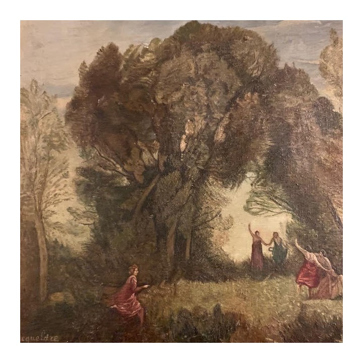 French Oil on Canvas Dance