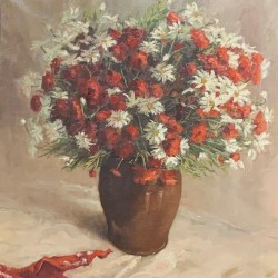 C1950 Oil On Canvas Still Life